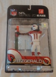 2009 McFarland NFL Football Figurine MOC Larry Fitzgerald Cardinals White Jersey