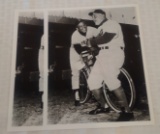 2 B&W 8x10 Photo Lot MLB Baseball Willie Mays & Casey Stengel HOF Giants Mets