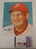 Eddie Sawyer Autographed Signed 8x10 Photo JSA COA Manager Phillies