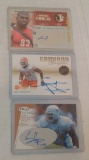 3 Pittsburgh Steelers NFL Football Autographed Signed Insert Rookie Card Lot Timmons Hampton Adams