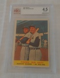 Vintage 1958 Topps Baseball Card #304 Combo Tigers Harvey Kuenn Al Kaline Beckett GRADED 4.5 VG-EX+