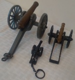 1980s Cast Iron Toy Cannon Lot Keychain Mt Penn PennCraft