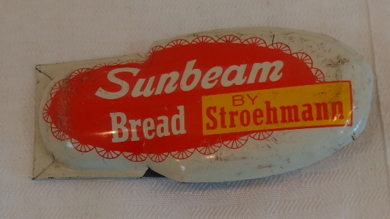 Vintage Metal Clicker Sound Maker Advertising Promo Sunbeam Bread 1950s Stroemann Kirchoff Tin Litho