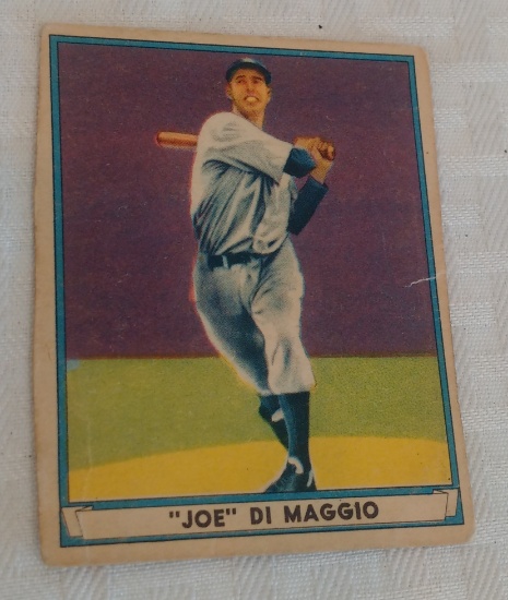 Vintage 1941 Playball Baseball Card #71 Joe DiMaggio Yankees HOF Rare Tough Card Trimmed? Miscut?