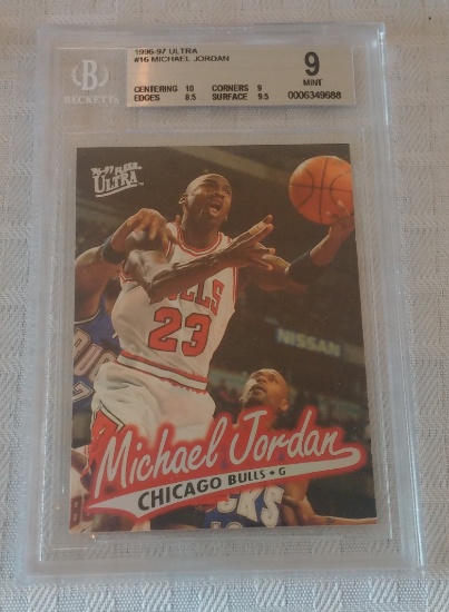 1996-97 Ultra #16 Base Card Michael Jordan BGS GRADED 9 MINT Bulls HOF Investment NBA Basketball