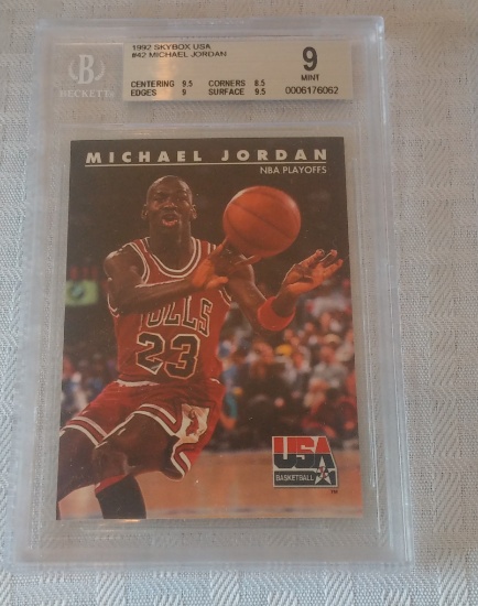 1991-92 Skybox USA #42 Michael Jordan BGS GRADED 9 MINT Bulls HOF Investment NBA Dream Team
