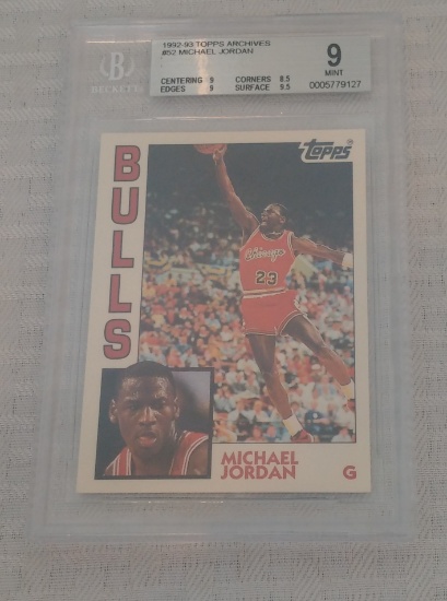 1992-93 Topps Archives #52 Michael Jordan BGS GRADED 9 MINT Bulls HOF Investment NBA Basketball