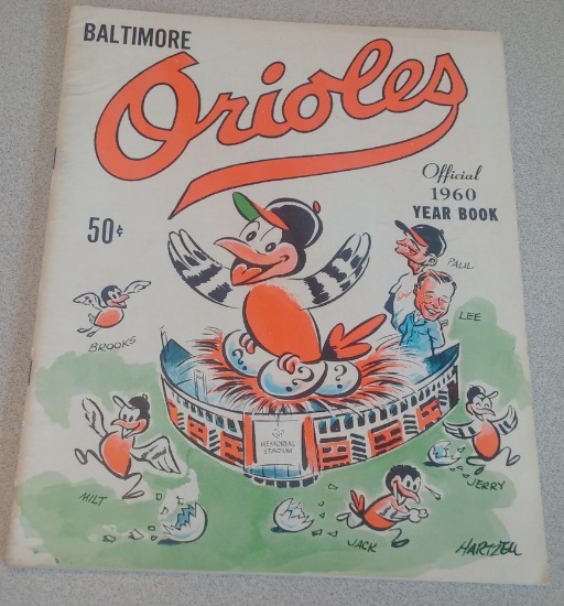 Vintage 1960 Baltimore Orioles Yearbook Program Nice Clean