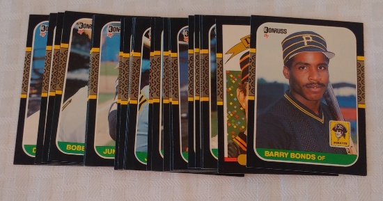 1987 Donruss Baseball Pirates Team Set Barry Bonds Rookie RC MLB