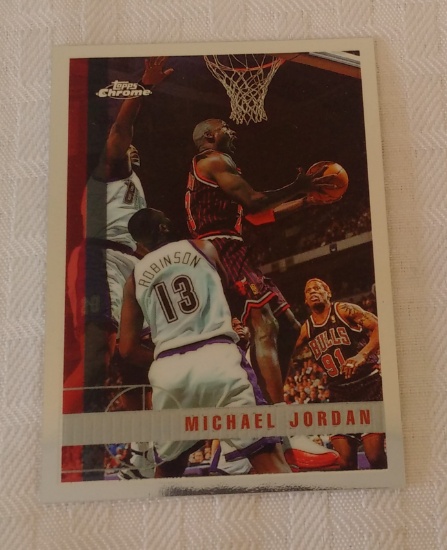 1997-98 Toppa Chrome NBA Basketball Key Card #123 Michael Jordan Bulls HOF NRMT