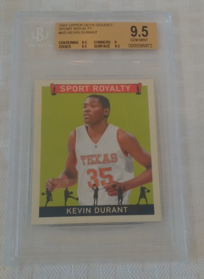 2007 Upper Deck Goudey Sport Royalty Keven Durant Rookie Card RC BGS GRADED 9.5 NBA Basketball