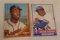 2 Vintage Hank Aaron Baseball Card Lot Pair 1962 1976 Topps Braves HOF