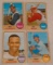 4 Vintage 1968 Topps Baseball Card Lot Roberto Clemente Ernie Banks Pete Rose Sonny Jackson