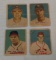 4 Vintage 1949 Bowman Baseball Card Lot Low Grade