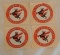 4 Vintage Baltimore Orioles World Champions Sticker Decal Lot 1960s