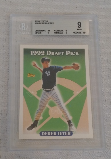 1993 Topps Baseball #98 Derek Jeter Yankees BGS GRADED 9 MINT Beckett Yankees HOF 9 Subs MLB Key