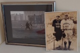 Babe Ruth & Lou Gehrig Large Photo Poster Lot w/ Last Appearance Pitcher Red Sox Framed Yankees