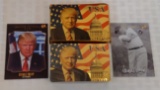 President Donald Trump Card Pair Golf w/ Sealed Playing Cards Gold Foil POTUS