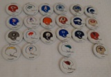 23 Different Vintage 1971 Gatorade Lip Cap Near Set 23/26 Rare Missing Colts Bengals Packers