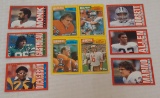 Rare Vintage 1985 1987 NFL Football Topps Box Bottom Handcut Card Lot Dan Marino