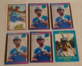 6 Ken Griffey Jr Rookie Card Lot 1989 Bowman Donruss Minor League