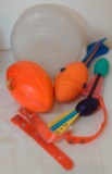 Vintage Nerf Vortex Foam Football Lot Luminator Frisbee