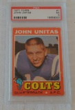 Vintage 1971 Topps NFL Football Card #1 Johnny Unitas Colts PSA 5 EX HOF