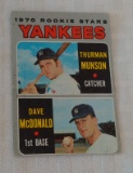Key Vintage 1970 Topps Baseball #189 Thurman Munson Rookie Card RC Yankees Baseball