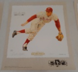 Rare 20x24 Artist Signed Print Phillies w/ Sketch #'d On One Field HOF The Fan 1964 Jim Bunning