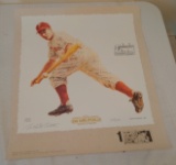 Rare 20x24 Artist Signed Print Phillies w/ Sketch #'d On One Field HOF The Fan 1950 Richie Ashburn