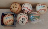 6 Baseballs Lot Unsigned Used Promo Balls Griffey Jr Blue Claws Phillies At Yankee Stadium 1990s