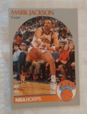 1990-91 NBA Hoops Basketball Card #205 Mark Jackson w/ Menendez Brothers In Background Crowd