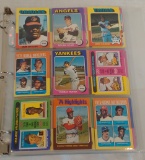 Vintage 1975 Topps Baseball Card Lot 200 Cards Album Some Stars