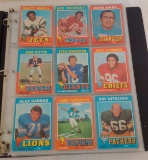 Vintage 1971 Topps NFL Football Card Lot Album 247 Cards Stars HOFers Starter Set