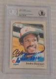 1983 Fleer Baseball Card #280 Andre Dawson Expos HOF Autographed Signed BAS Slabbed