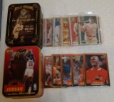 (2) Upper Deck Cooperstown Collection Metal 5 Card Tin Set Pair Michael Jordan & Babe Ruth New