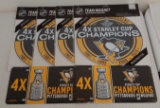 6 Brand New Pittsburgh Penguins NHL Hockey Sealed Lot Stanley Cup Champions Magnet License Plate