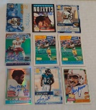 9 Topps Autographed Insert Lot Finest Team Archives Reserve Charlie Joiner Horn Foreman Metcalf