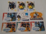 9 Autographed Signed NFL Football Insert Card Lot All Michigan David Terrell /25 Hutchinson Thomas