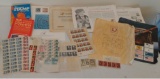 Collectible Stamp Lot USPS Postage Unused w/ Books Some Stuck Together