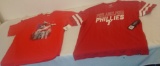 2 Brand New Phillies T Shirt Lot MLB Baseball Adult Sz XL Bryce Harper 47 Brand