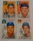 4 Vintage 1954 Topps MLB Baseball Card Lot