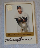 2001 Fleer Greats Of The Game Autographed Insert Baseball Card Hank Bauer Yankees