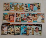 20 Vintage Baseball Card Lort 1960s 1970s Stars Mays Carlton 1971