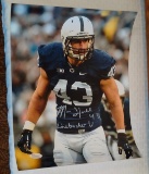 Mike Hull Penn State Football 11x14 Photo Autographed Signed PSU Linebacker U Inscription JSA COA