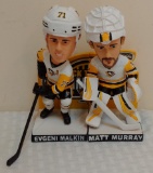 2016 Pair Set Penguins SGA Bobblehead Bobble Nodder Stanley Cup Champions Malkin & Murray Goalie