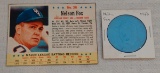 Vintage 1963 Post Cereal Baseball Card Nellie Fox & 1960 Blue Armour Plastic Coin White Sox HOF
