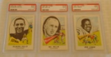 (3) Vintage Nu Card NFL Football Card Lot PSA GRADED 9 MINT Hollis Mellin Lisbon