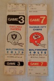 Vintage 1975 NFL Football Full Ticket Lot Unused Oakland Raiders Kansas City Chiefs Baltimore Colts