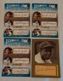 Iconic Ink Triple Cuts Star HOF Card Lot Ruth DiMaggio Mantle w/ Jackie Robinson Facsimilie